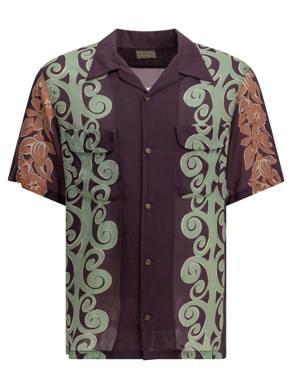 Kapital "Kona Tree" Casual Shirt - Burgundy