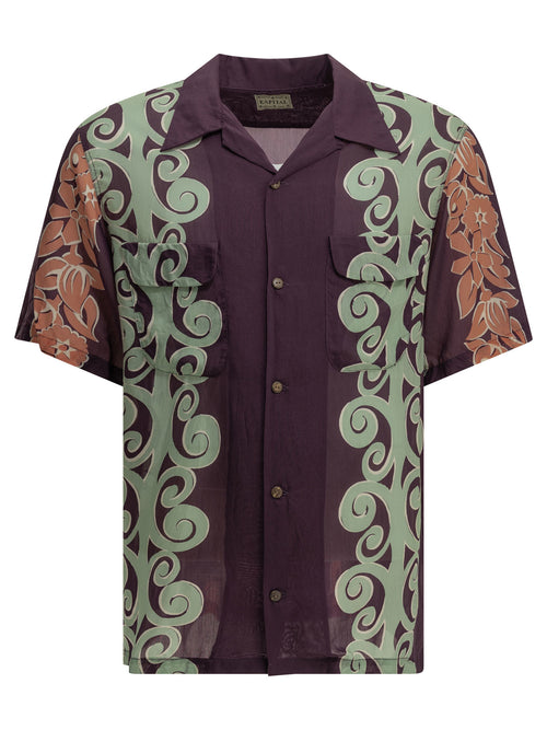 Kapital "Kona Tree" Casual Shirt - Burgundy
