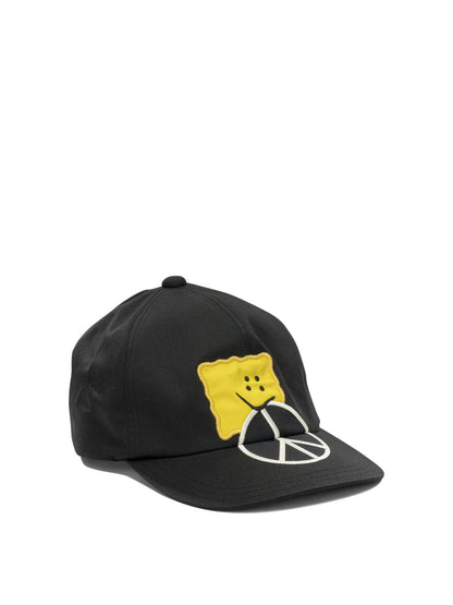 Kapital "Chino Peckish Peace" Baseball Cap - Black
