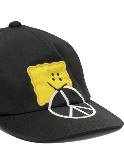 Kapital "Chino Peckish Peace" Baseball Cap - Black