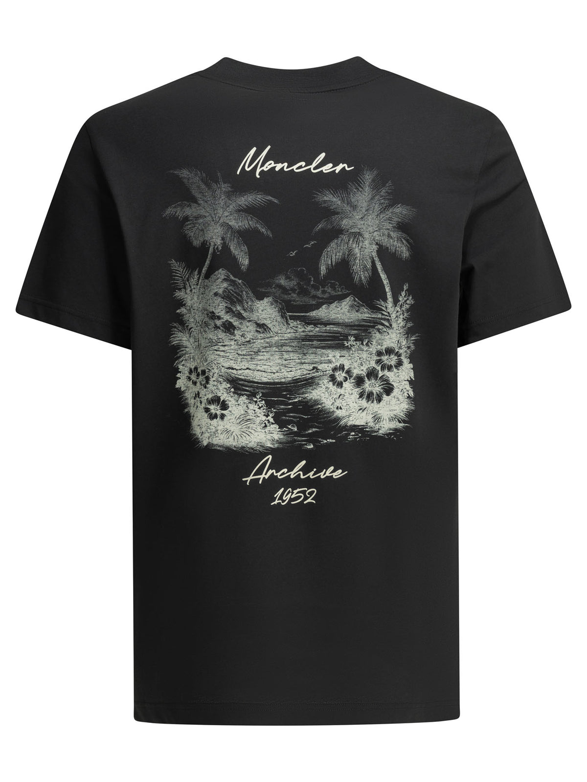 Moncler Crew-neck T-shirt with logo - Blue