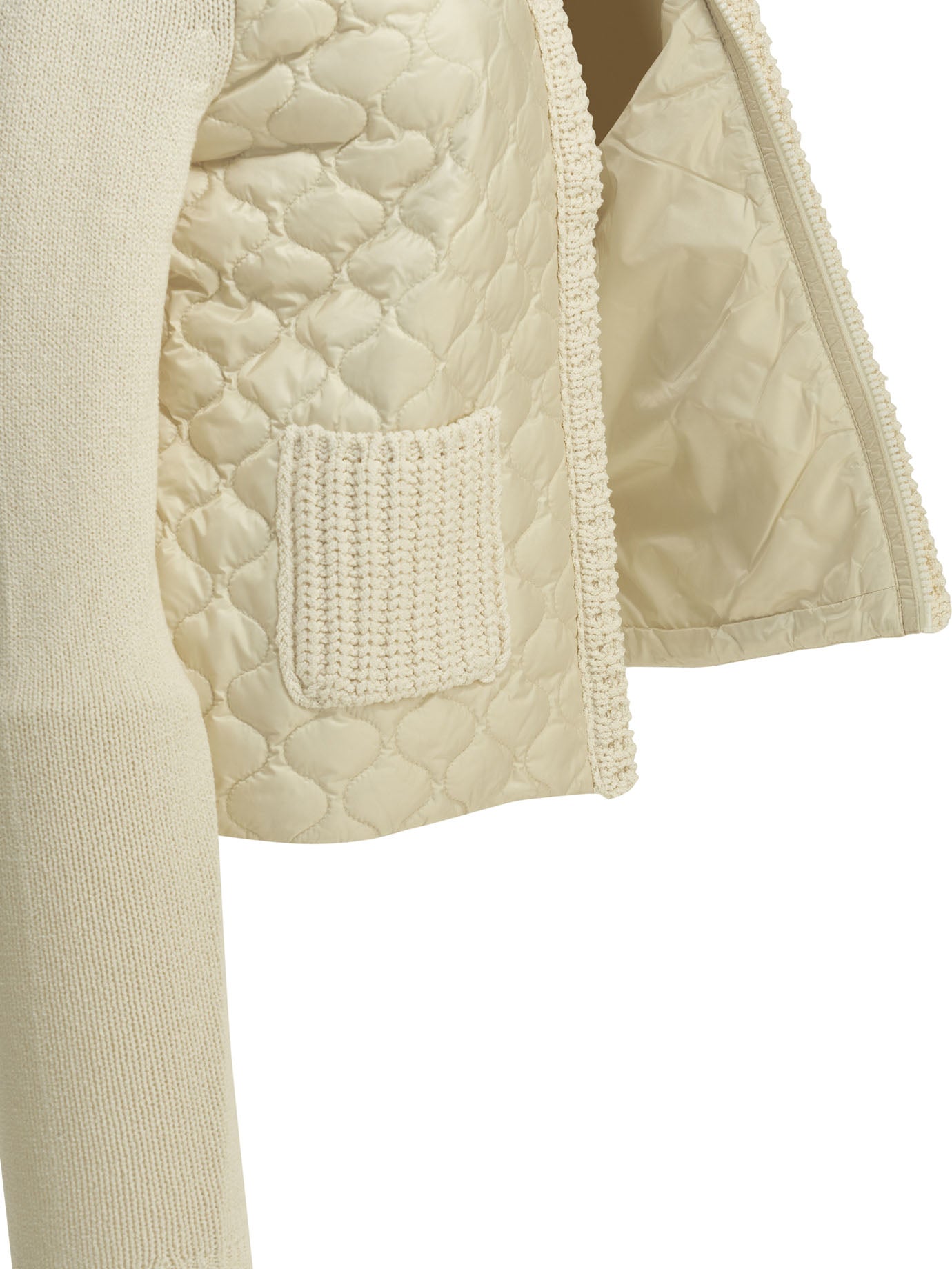 Moncler Quilted cotton cardigan - White