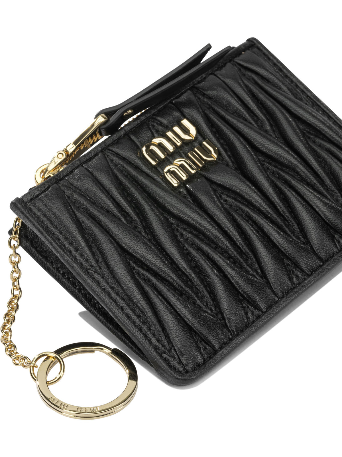 Miu Miu Quilted nappa leather cardholder - Black
