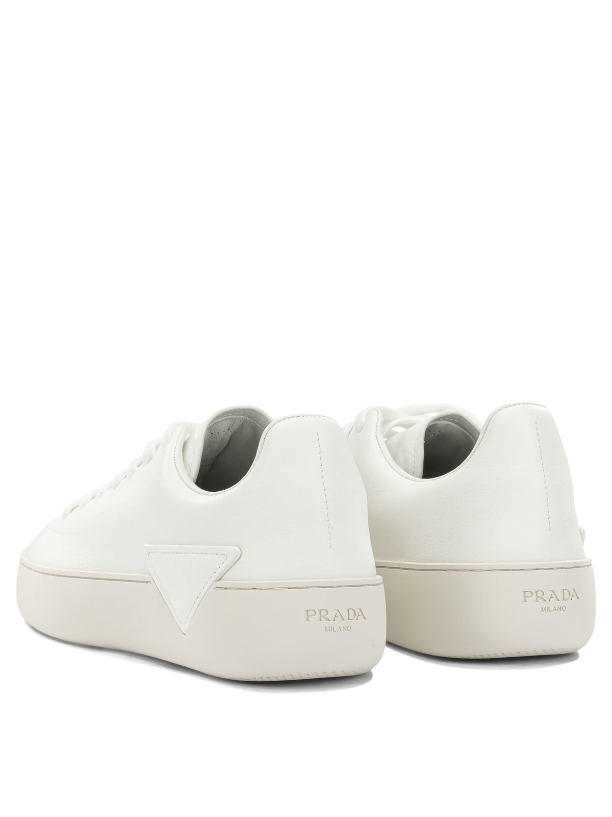 Prada "Court" Low-Top Sneakers - White
