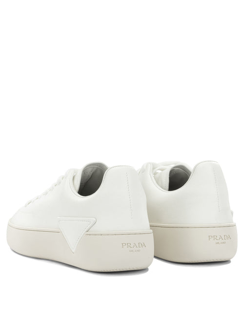 Prada "Court" Low-Top Sneakers - White