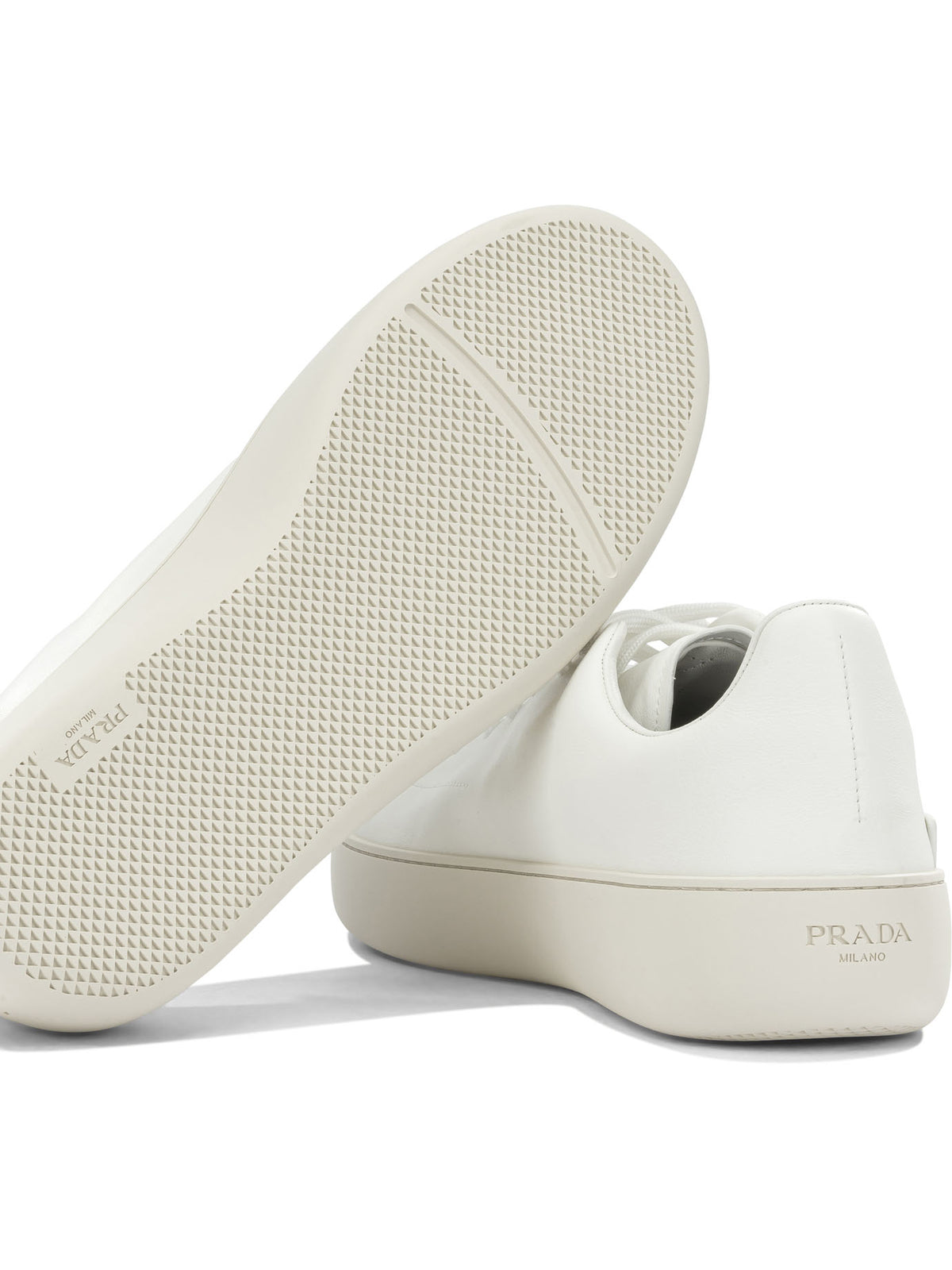 Prada "Court" Low-Top Sneakers - White