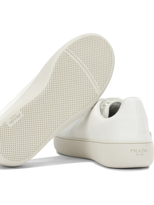 Prada "Court" Low-Top Sneakers - White