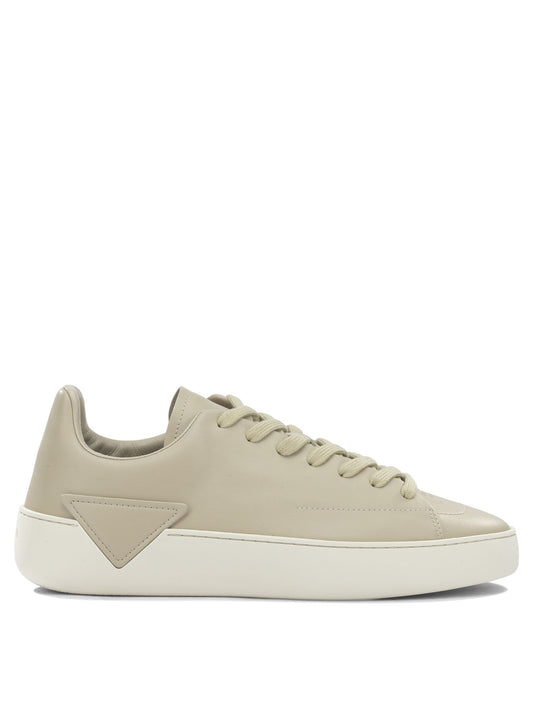 Prada "Court" Low-Top Sneakers - Beige