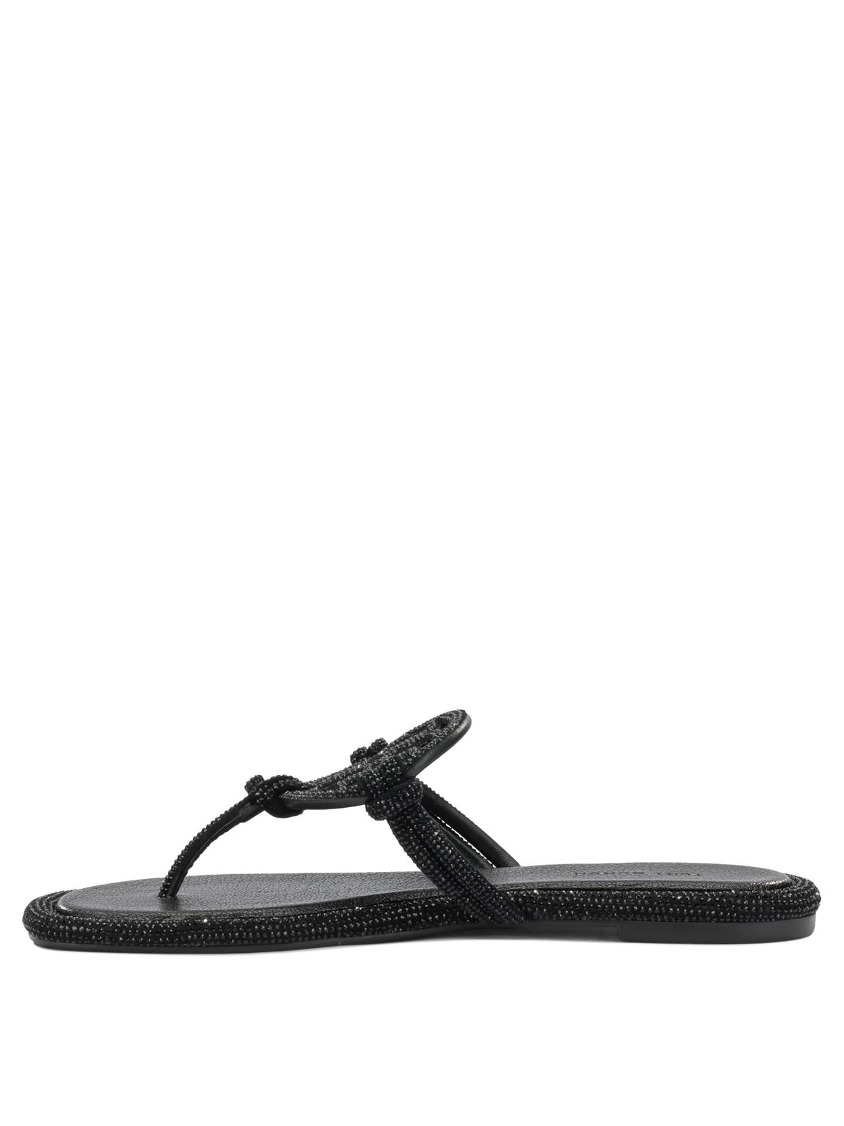 Tory Burch "Miller" Flat Sandals - Black
