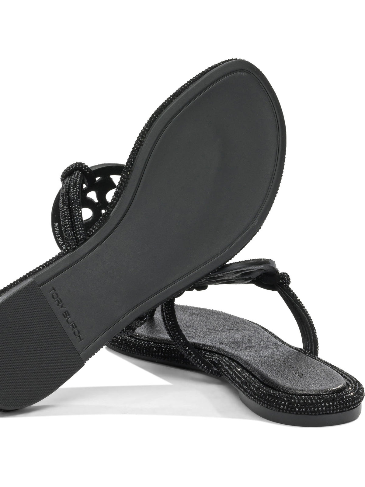 Tory Burch "Miller" Flat Sandals - Black