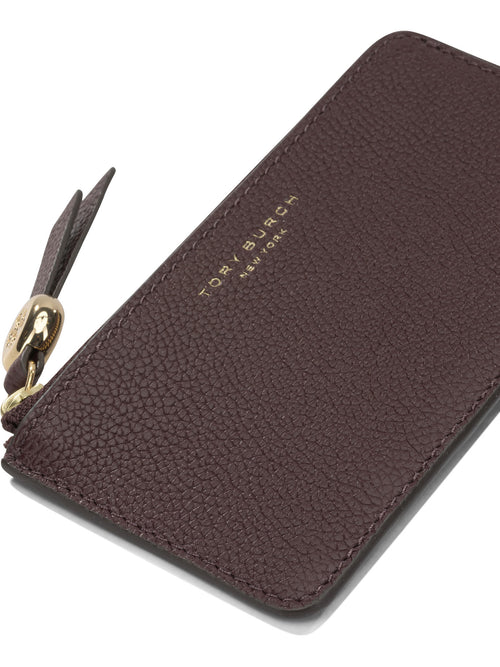 Tory Burch "Romy" Card Holder - Burgundy