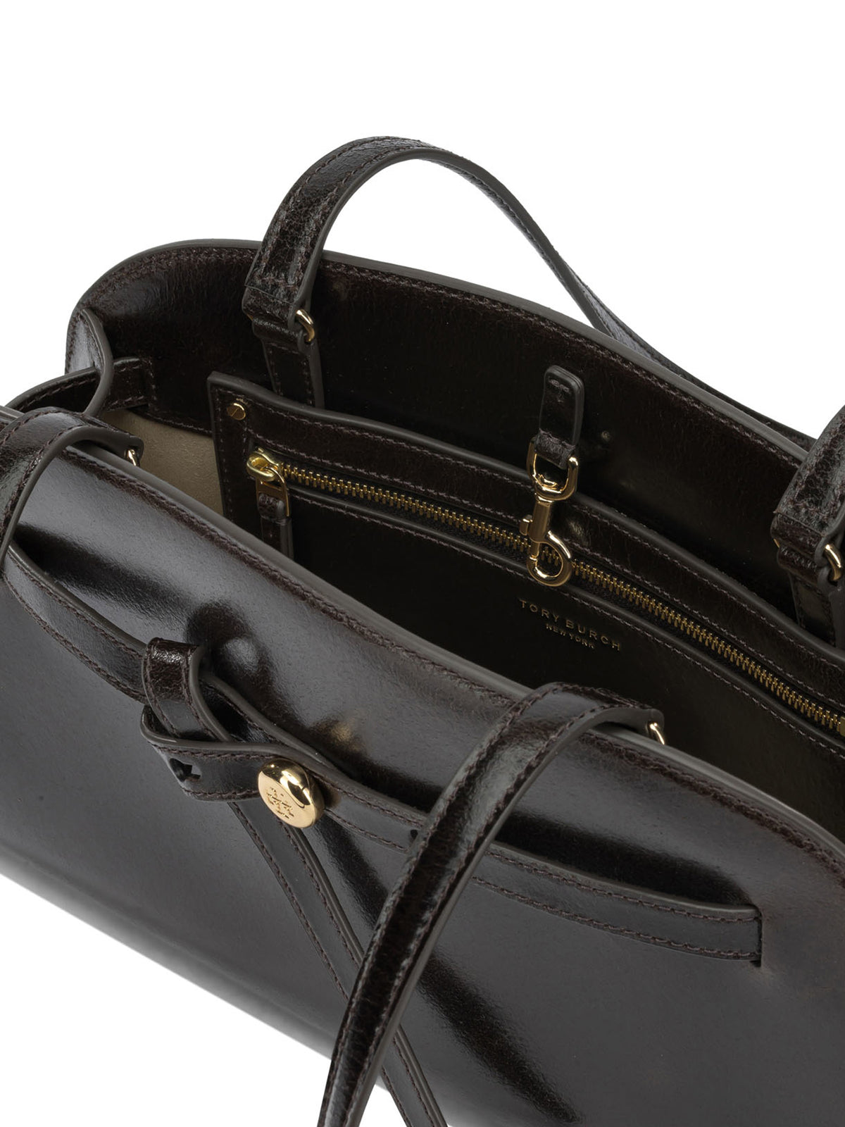 Tory Burch "East West Romy" Medium Shoulder Bag - Brown