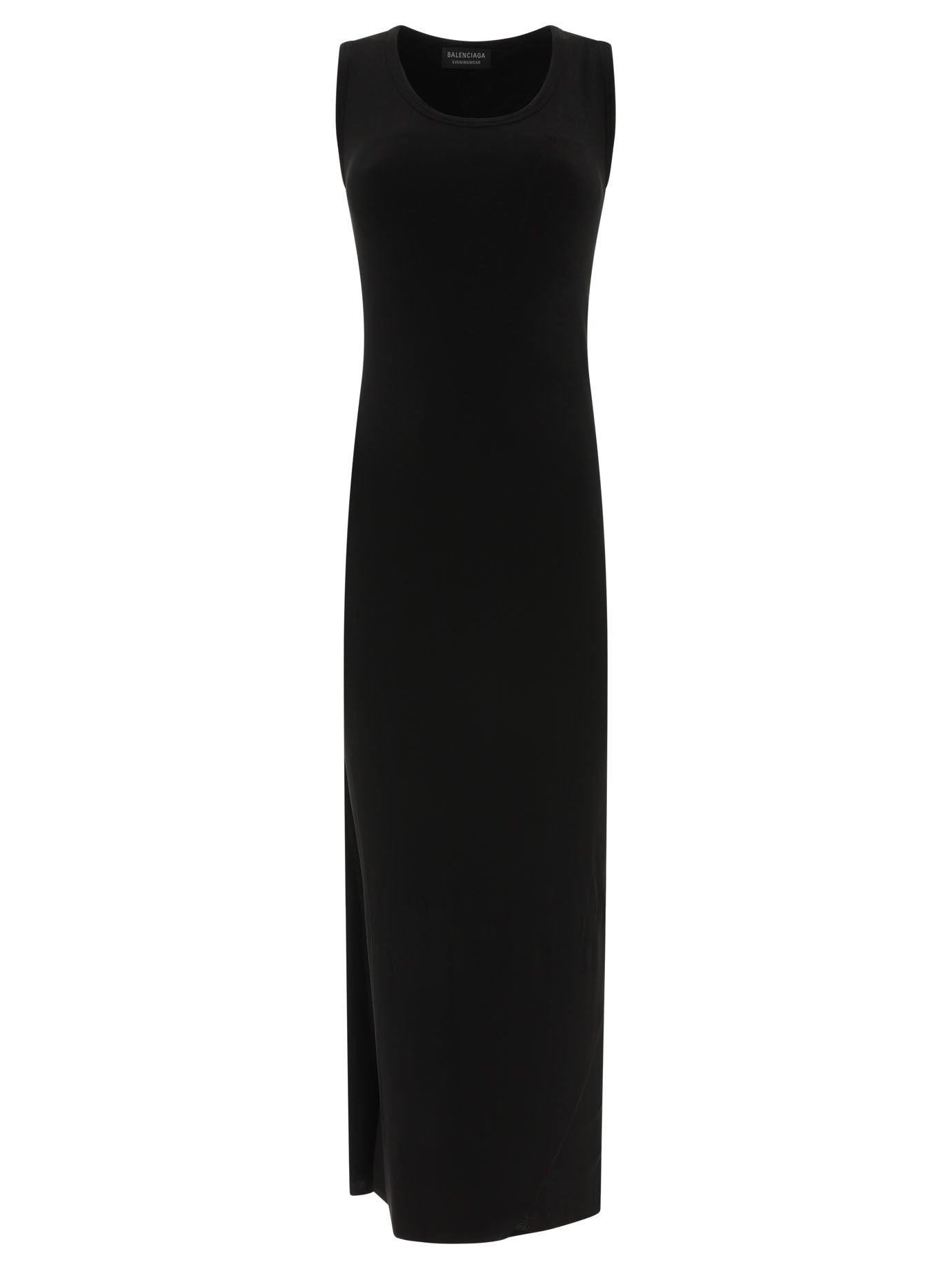 Balenciaga Ribbed jersey sleeveless dress - Black
