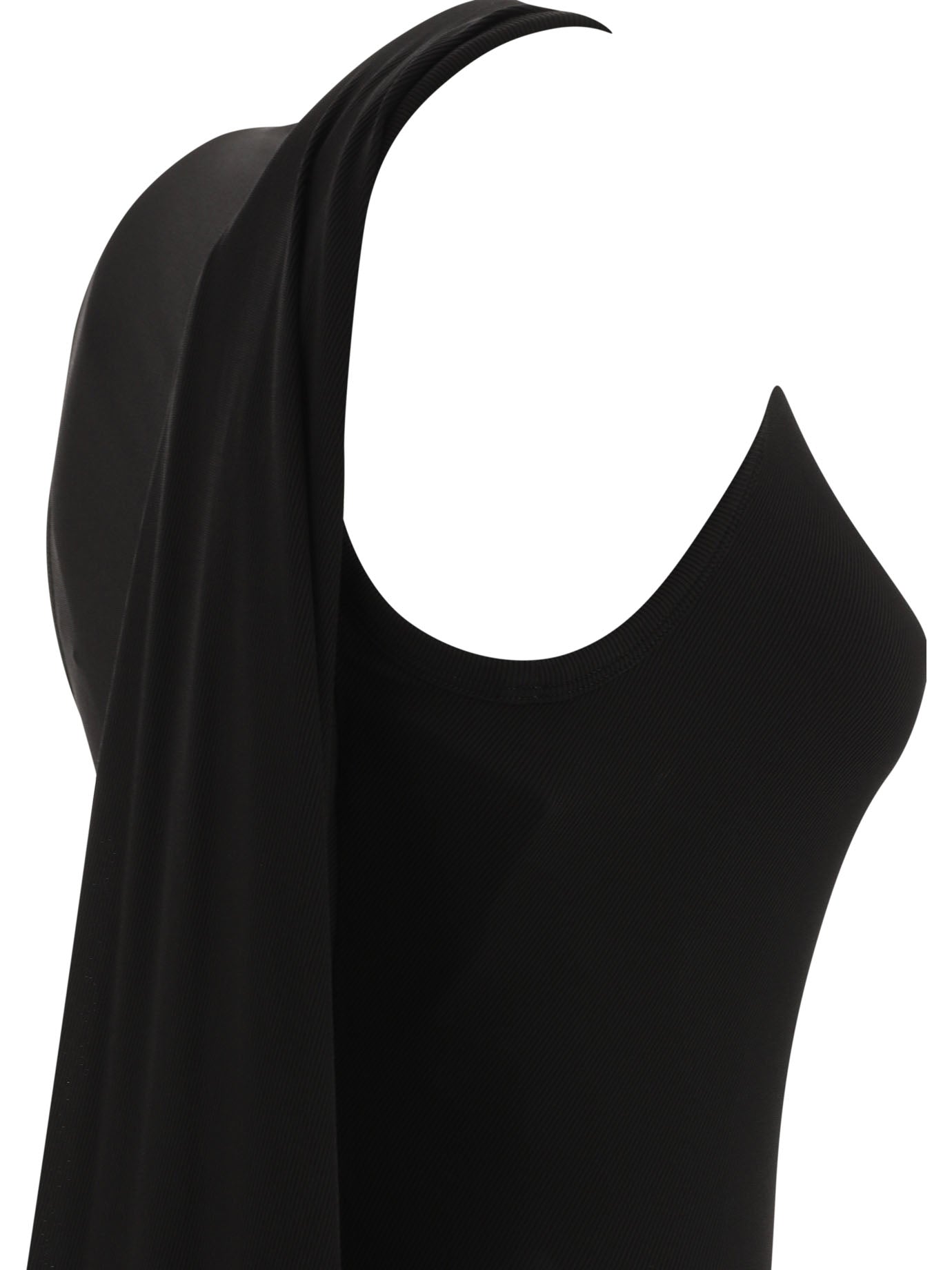 Balenciaga Ribbed jersey sleeveless dress - Black