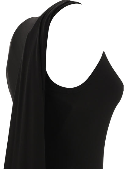 Balenciaga Ribbed jersey sleeveless dress - Black