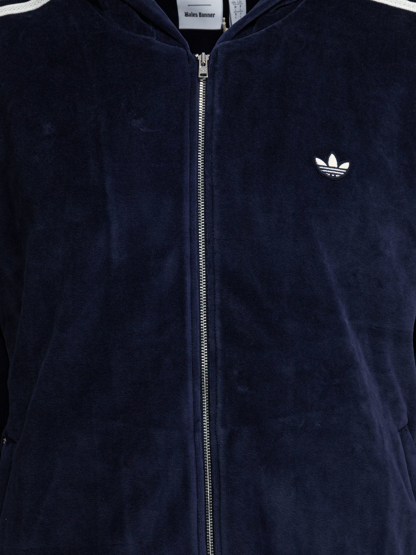 Adidas Originals "Wales Bonner Velour" zippered sweatshirt - Blue