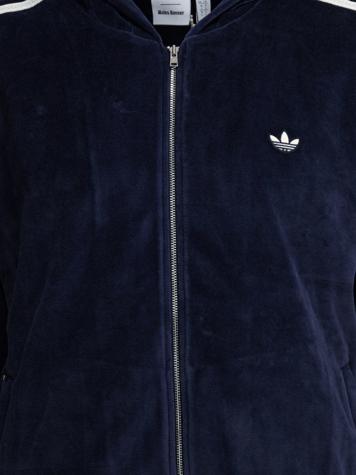 Adidas Originals "Wales Bonner Velour" zippered sweatshirt - Blue