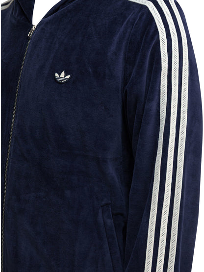 Adidas Originals "Wales Bonner Velour" zippered sweatshirt - Blue