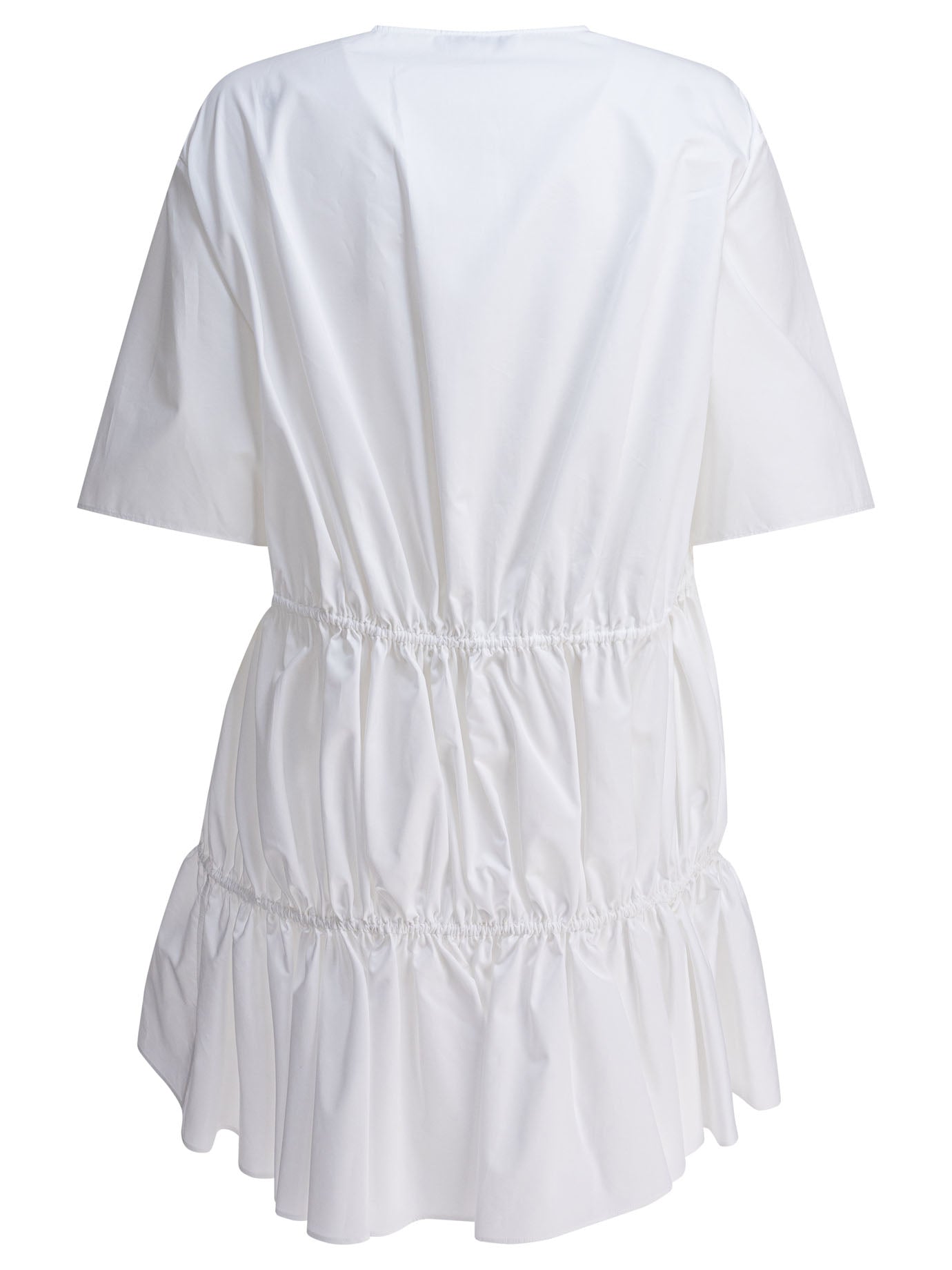 AlaïA Cotton poplin dress - White