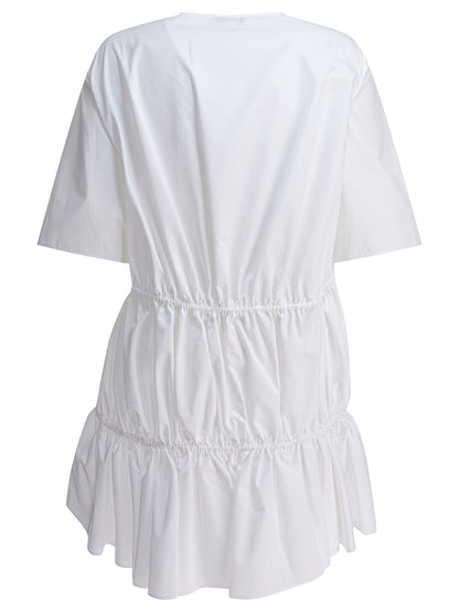 AlaïA Cotton poplin dress - White