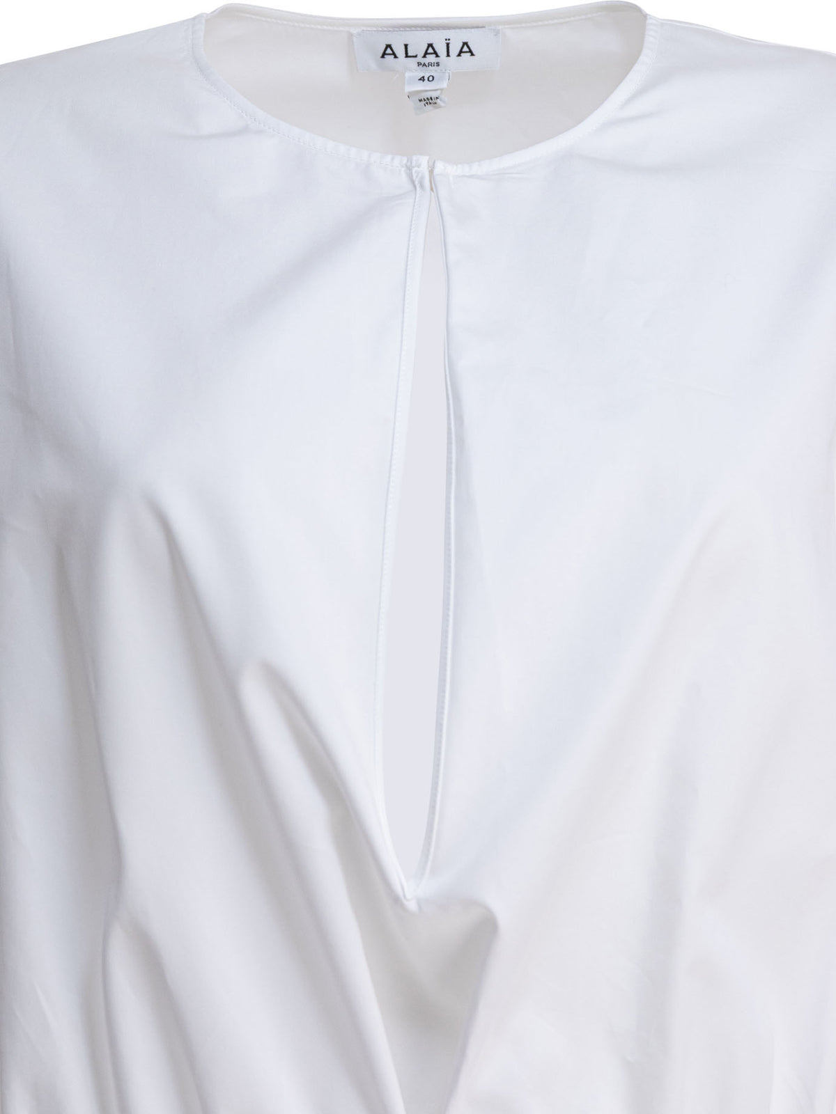AlaïA Cotton poplin dress - White