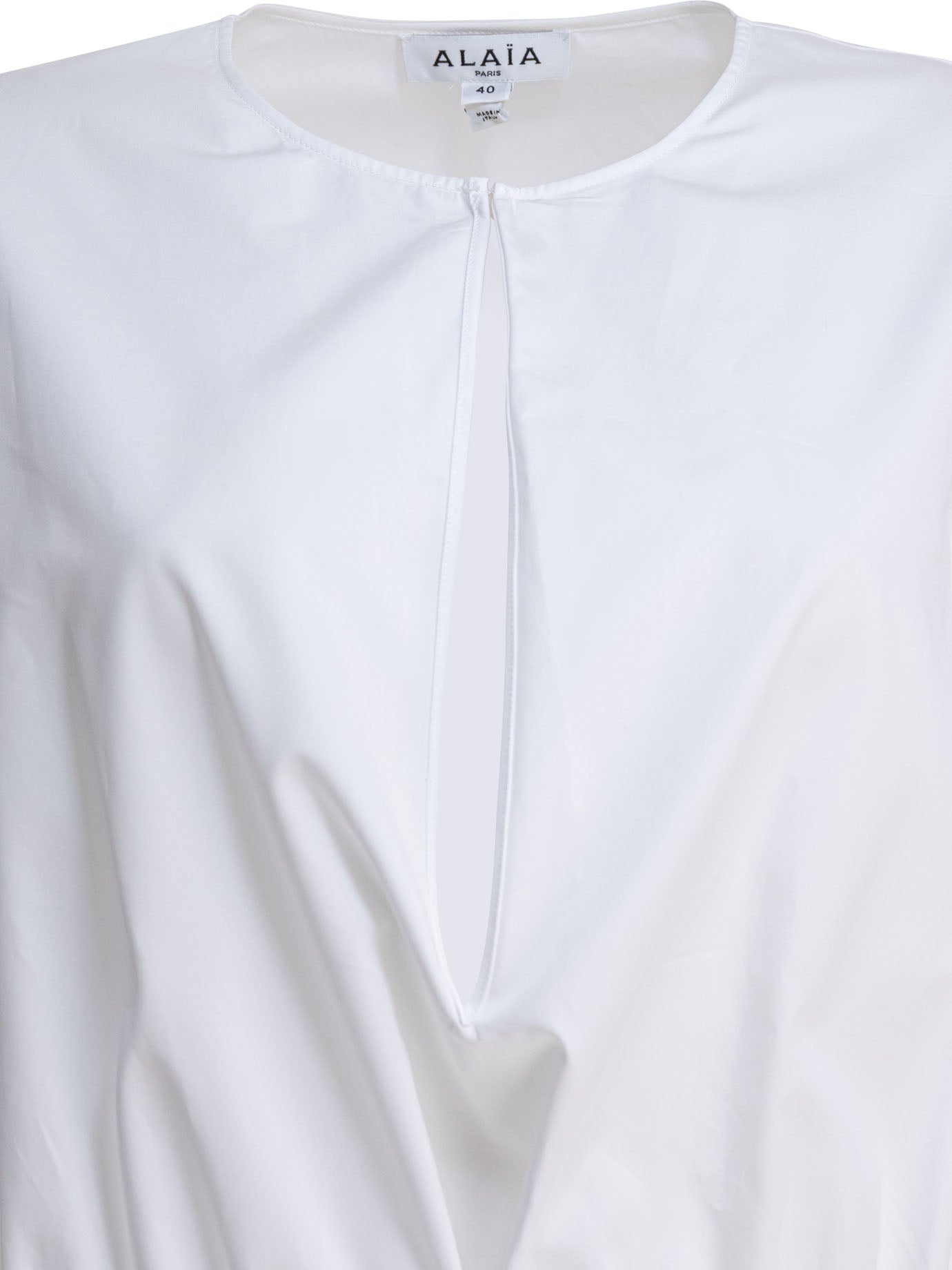 AlaïA Cotton poplin dress - White