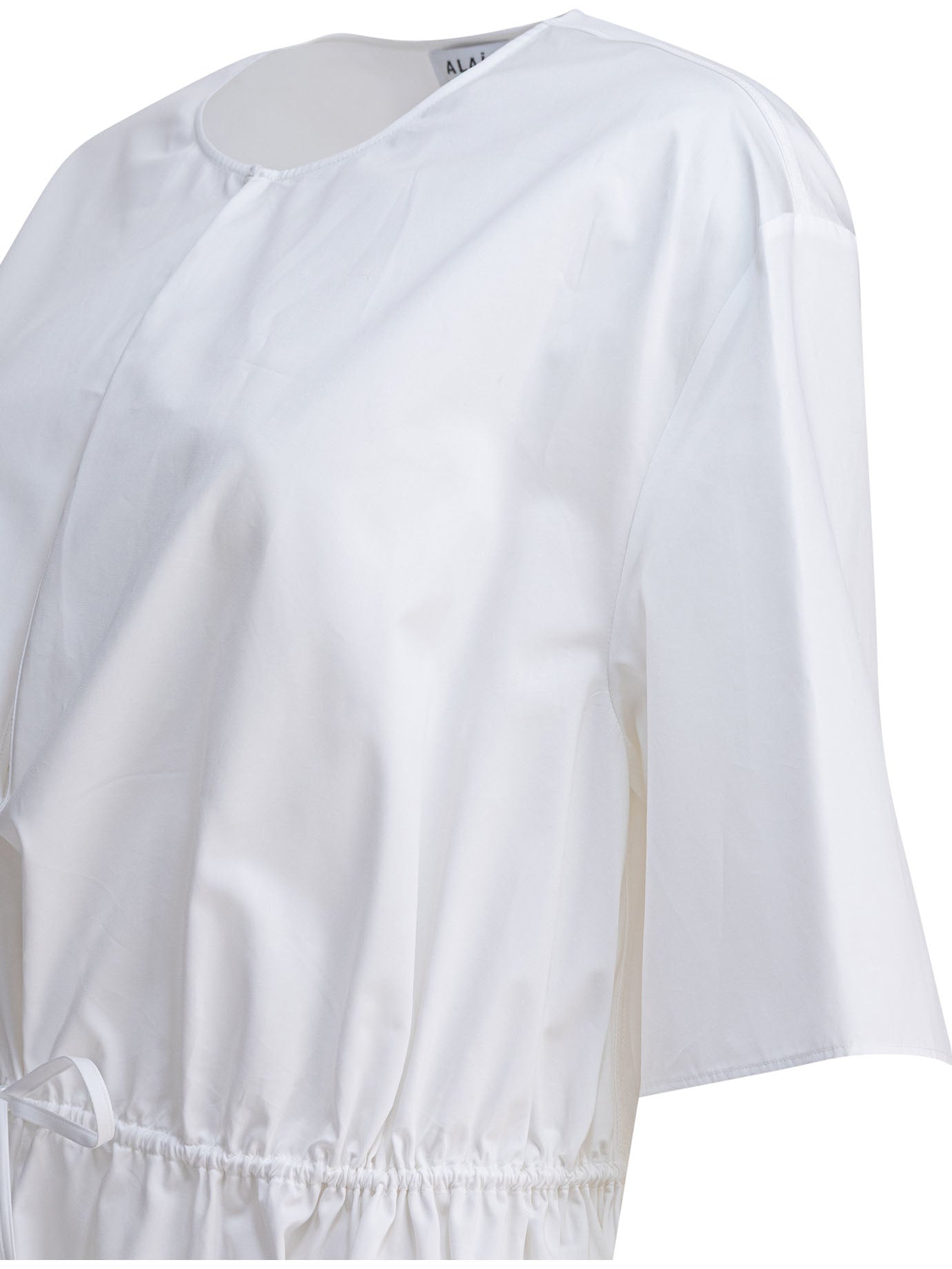 AlaïA Cotton poplin dress - White