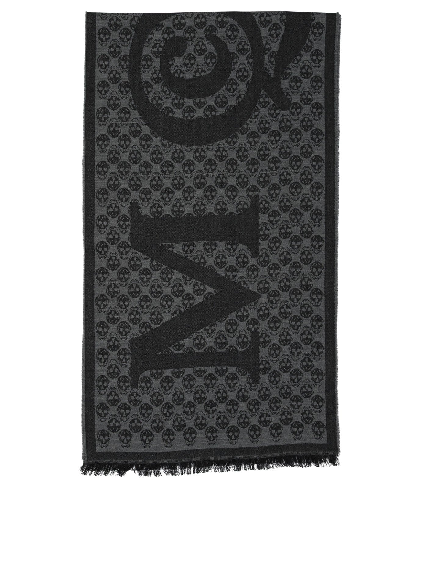 Alexander Mcqueen SCARF MULTI LOGO 35X190 - Grey
