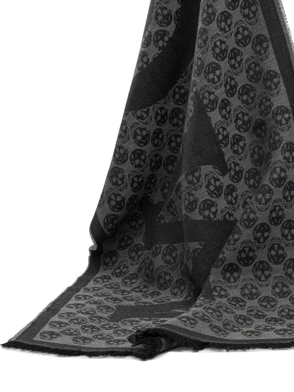 Alexander Mcqueen SCARF MULTI LOGO 35X190 - Grey