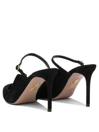 Aquazzura "Mary Jane 80mm" heeled mules - Black