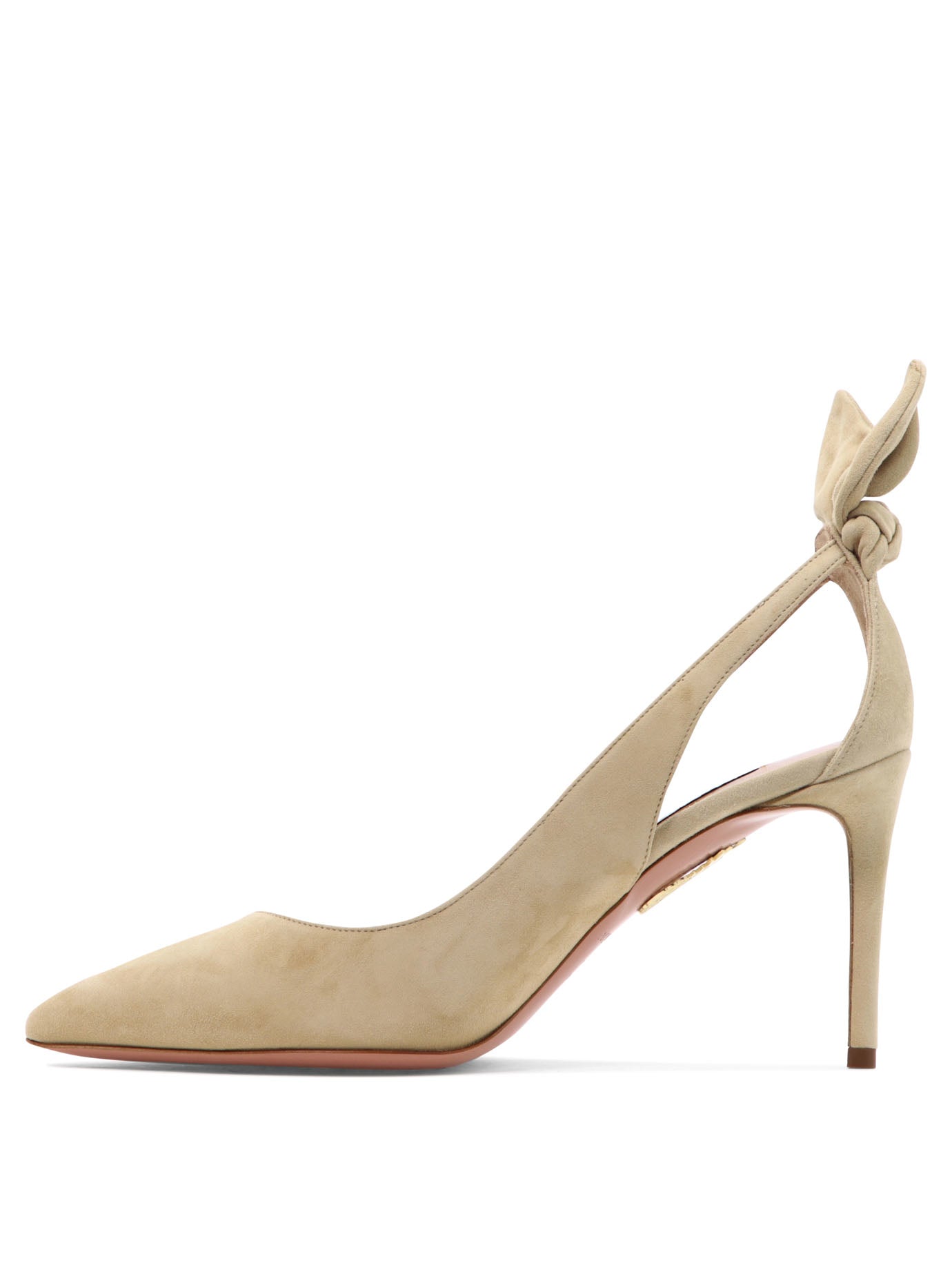 Aquazzura "Bow Tie 85 mm" Décolleté - Beige