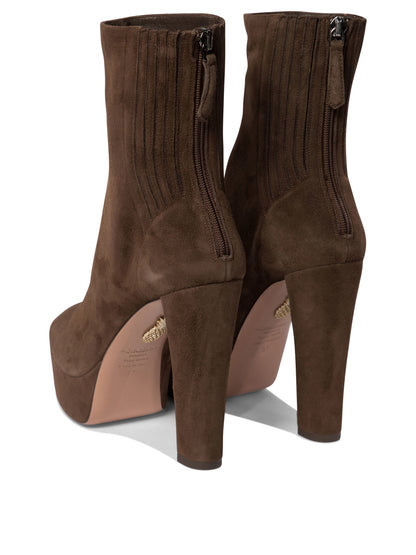 Aquazzura "Saint Honore 120 mm" ankle boots - Brown