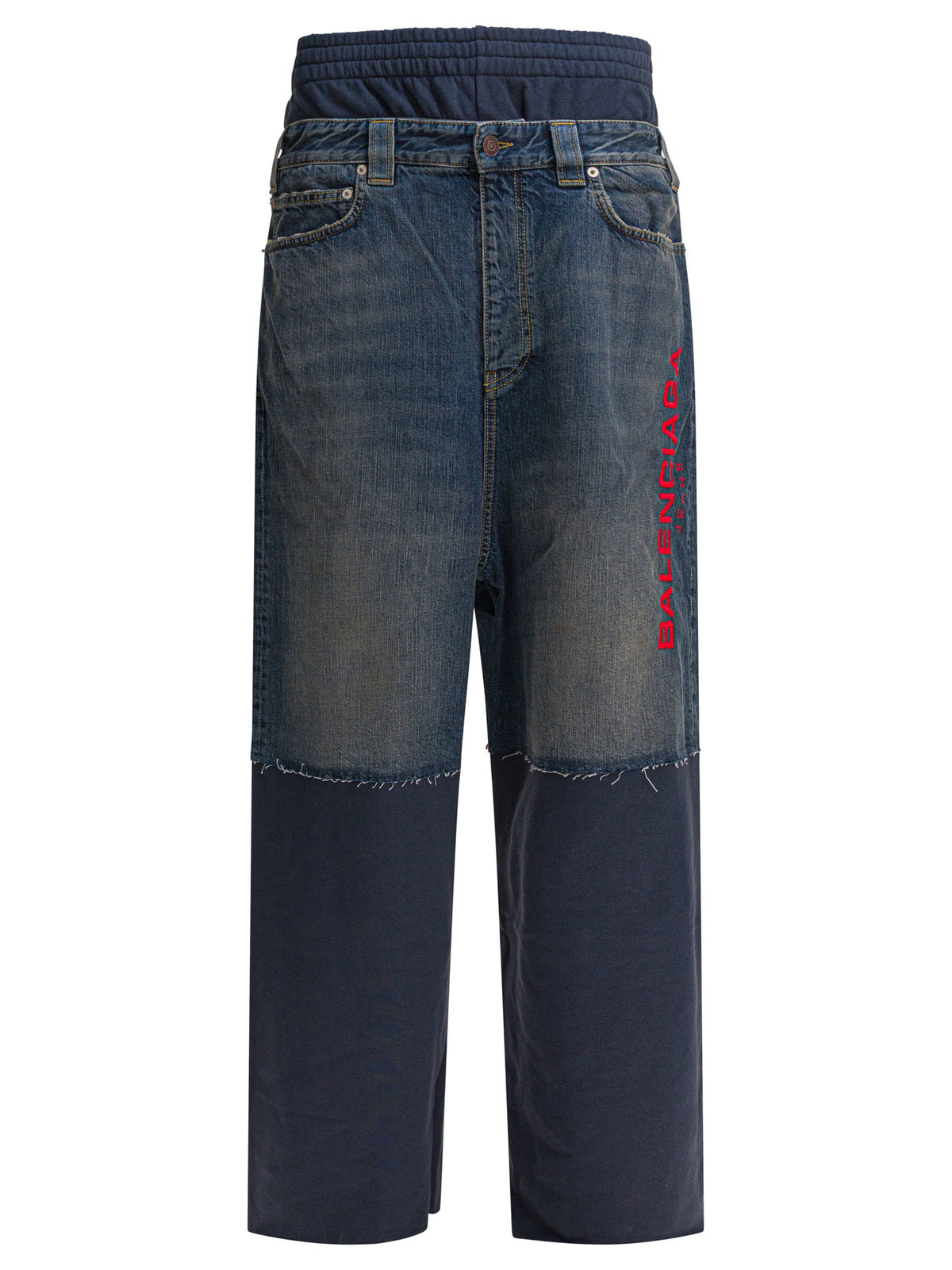 Balenciaga Jeans "Patched Molleton" - Blue