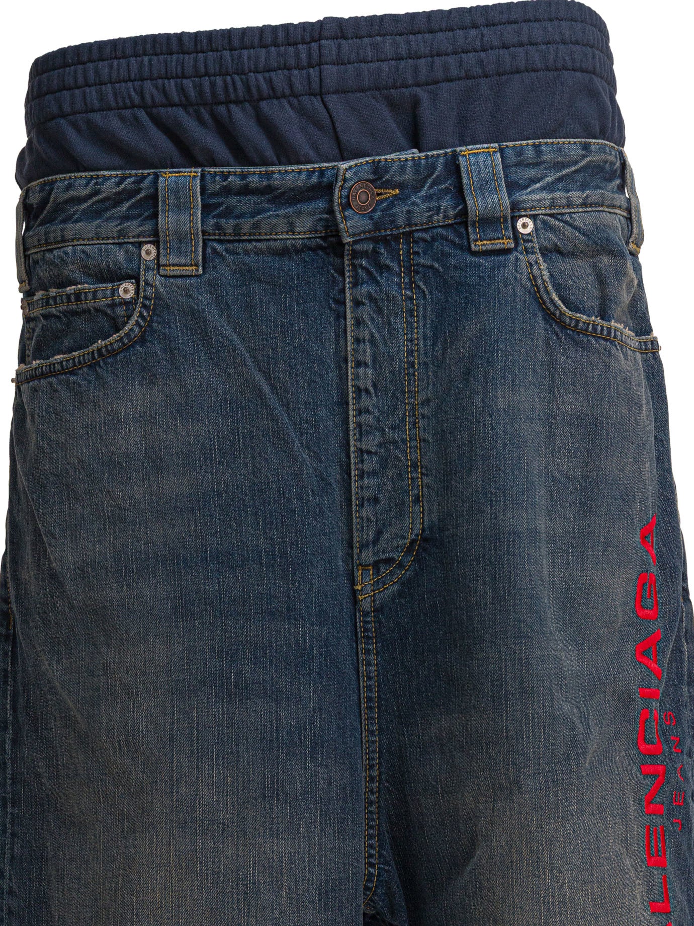 Balenciaga Jeans "Patched Molleton" - Blue