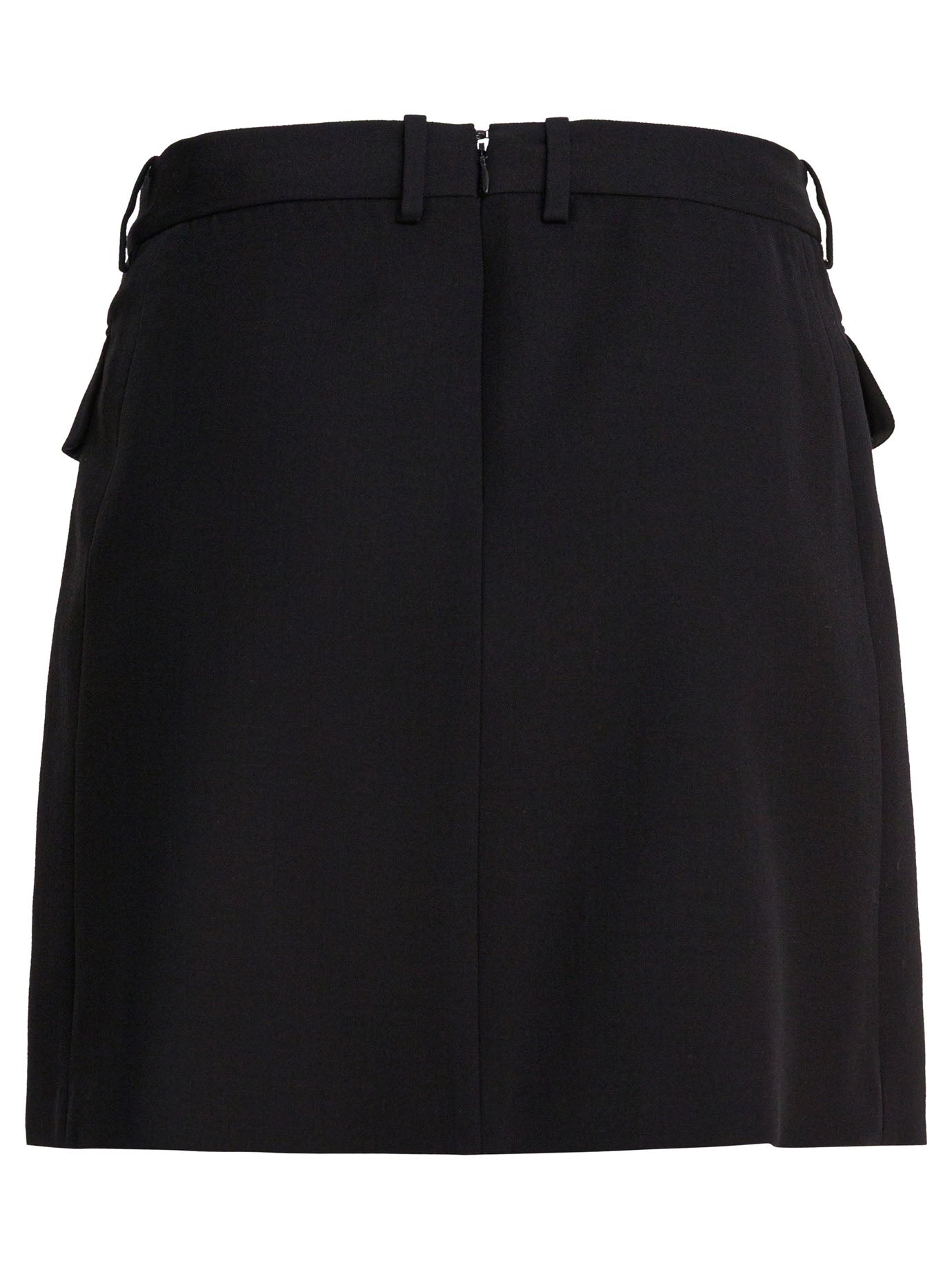 Balenciaga Viscose and wool twill miniskirt - Black