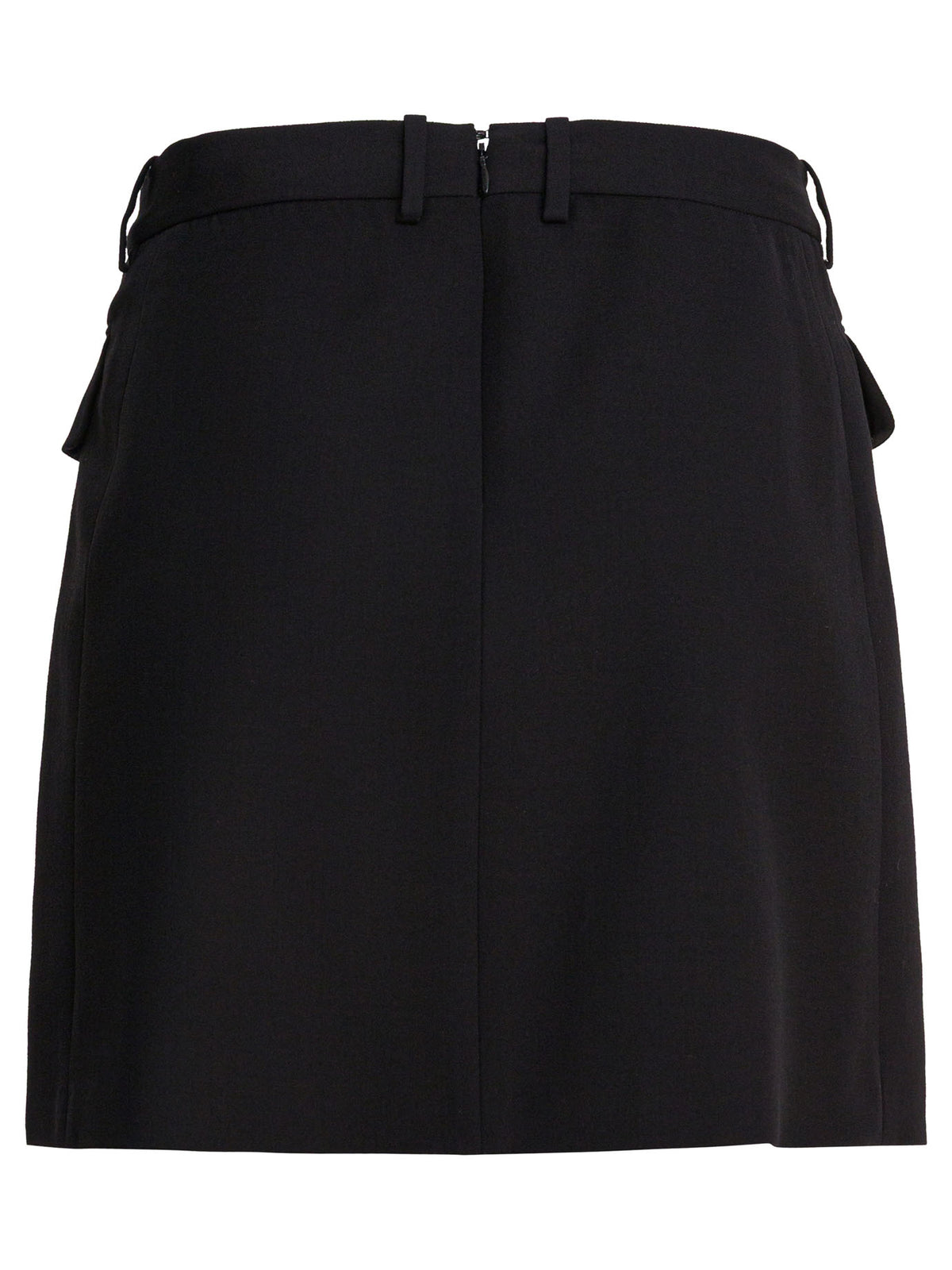 Balenciaga Viscose and wool twill miniskirt - Black