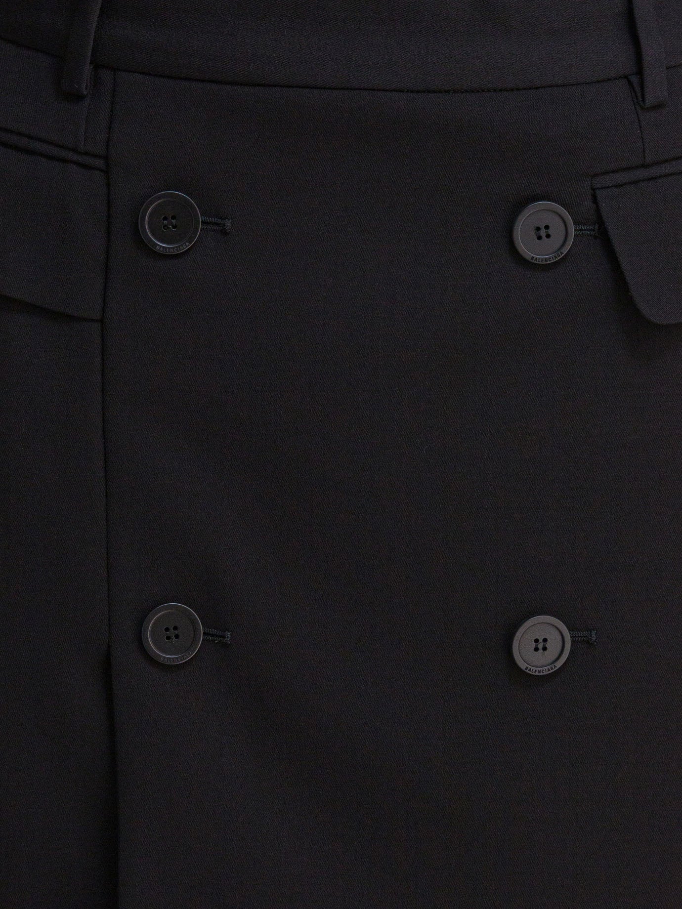 Balenciaga Viscose and wool twill miniskirt - Black