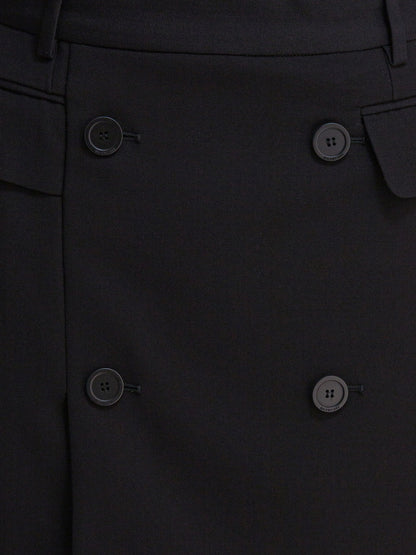 Balenciaga Viscose and wool twill miniskirt - Black