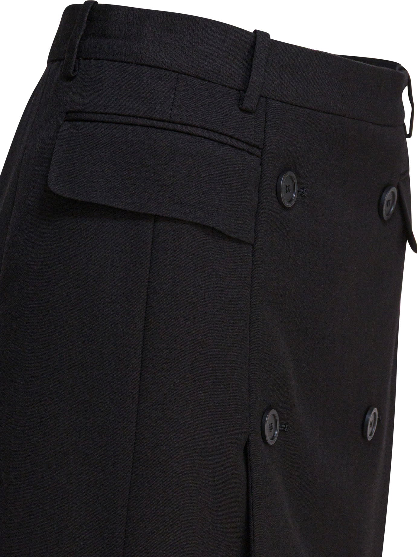 Balenciaga Viscose and wool twill miniskirt - Black