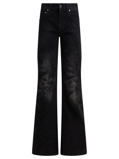Balenciaga Wide leg jeans - Black