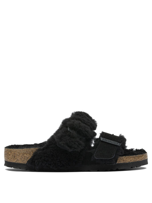 Birkenstock "Arizona Shearling" low sandals - Black