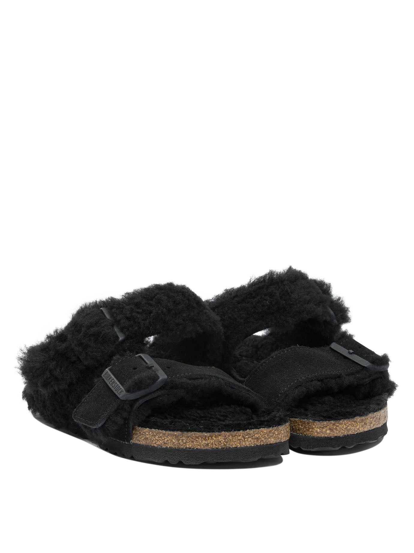 Birkenstock "Arizona Shearling" low sandals - Black