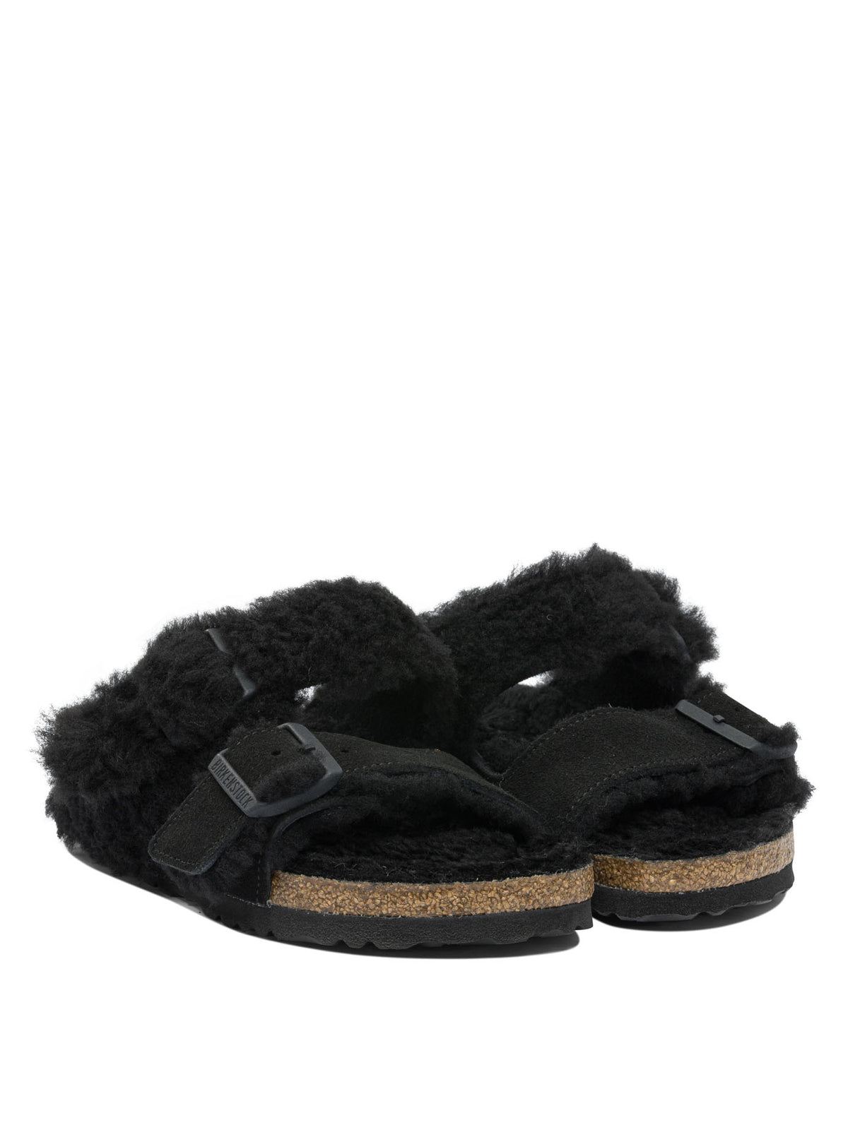 Birkenstock "Arizona Shearling" low sandals - Black