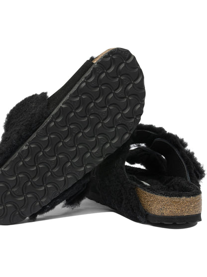 Birkenstock "Arizona Shearling" low sandals - Black