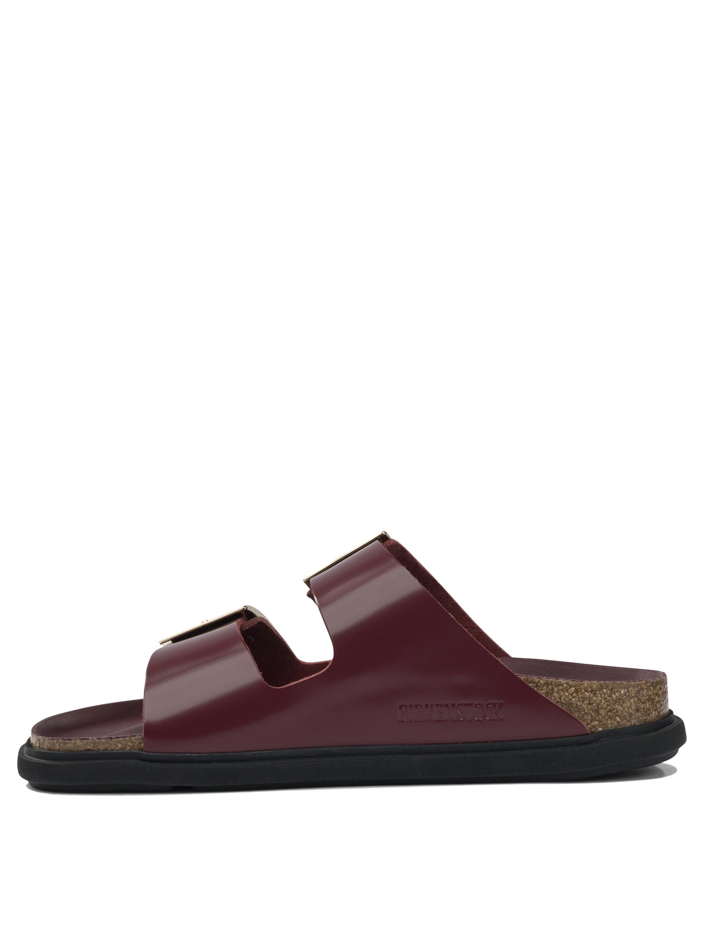 Birkenstock "Arizona Droplet Buckle" Low Sandals - Bordeaux