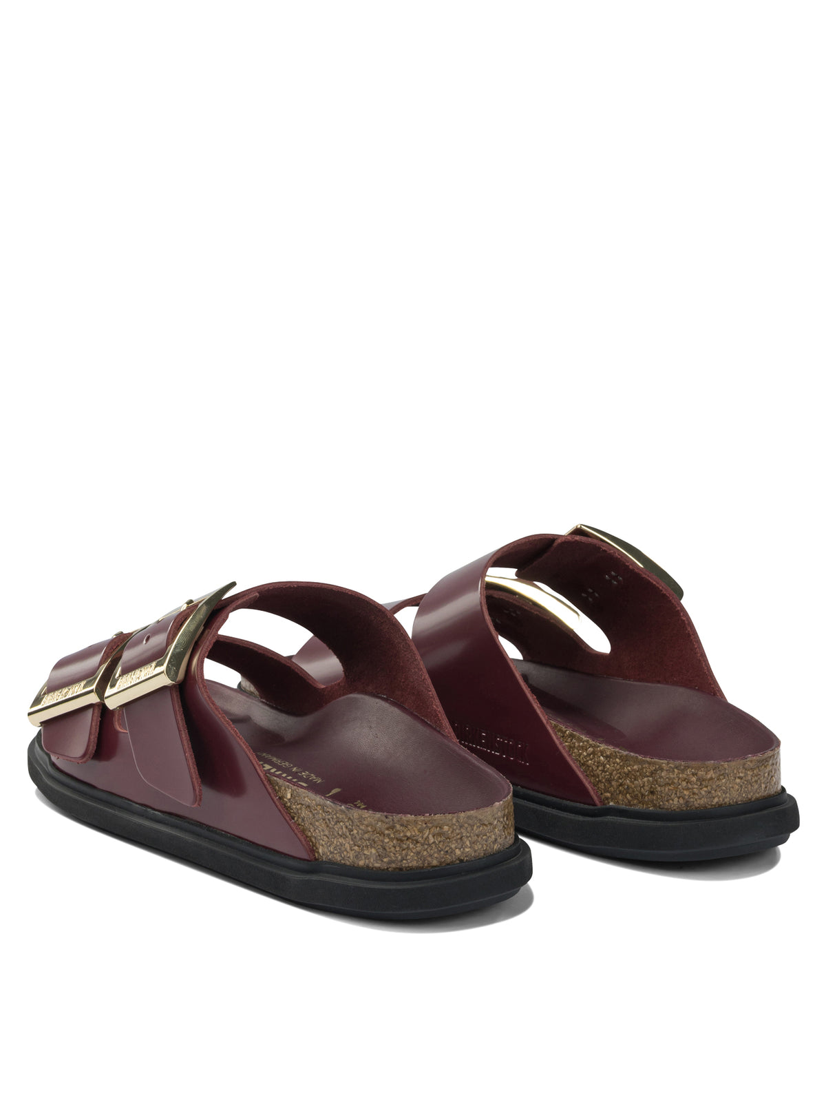 Birkenstock "Arizona Droplet Buckle" Low Sandals - Bordeaux