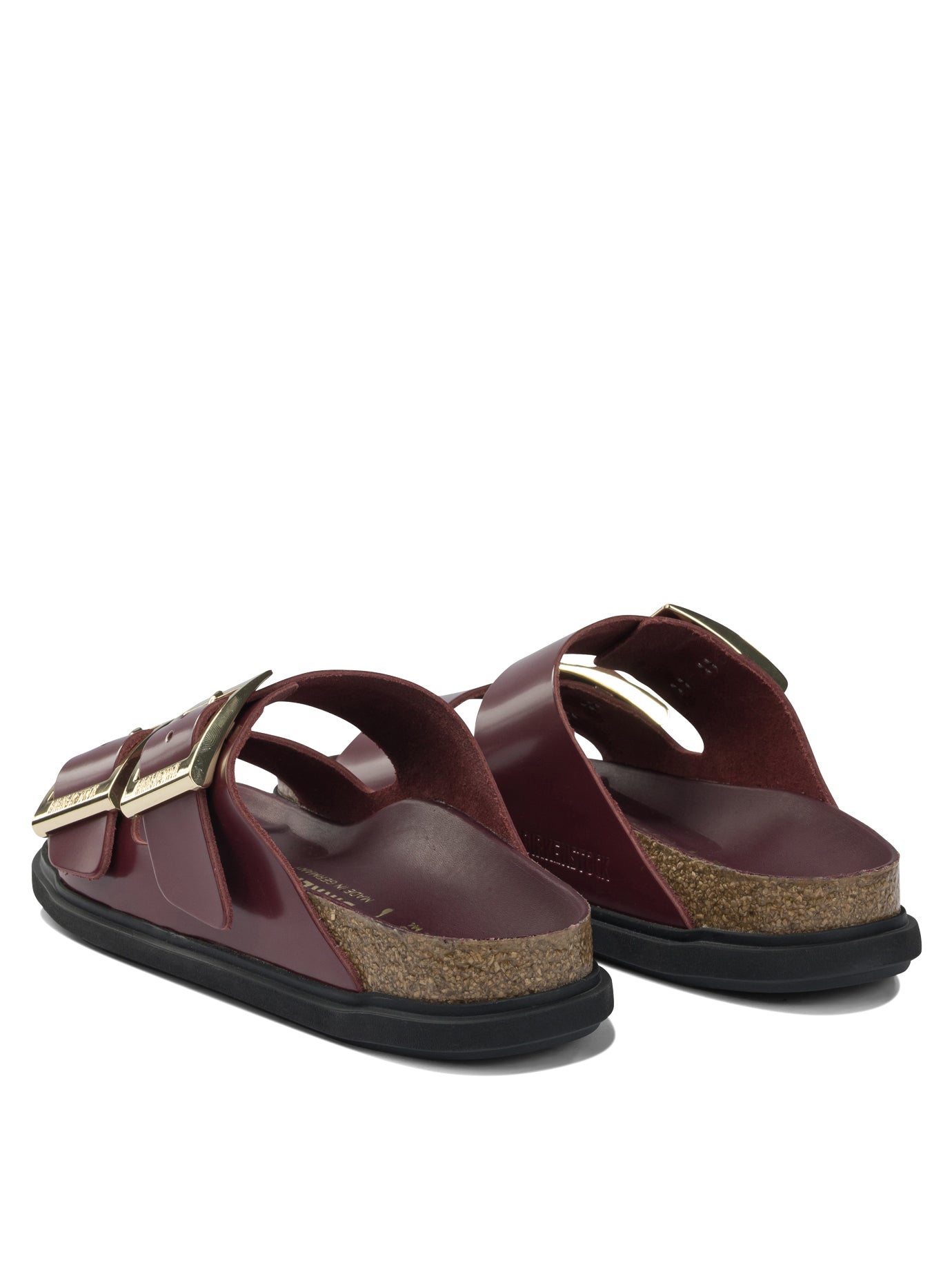 Birkenstock "Arizona Droplet Buckle" Low Sandals - Bordeaux