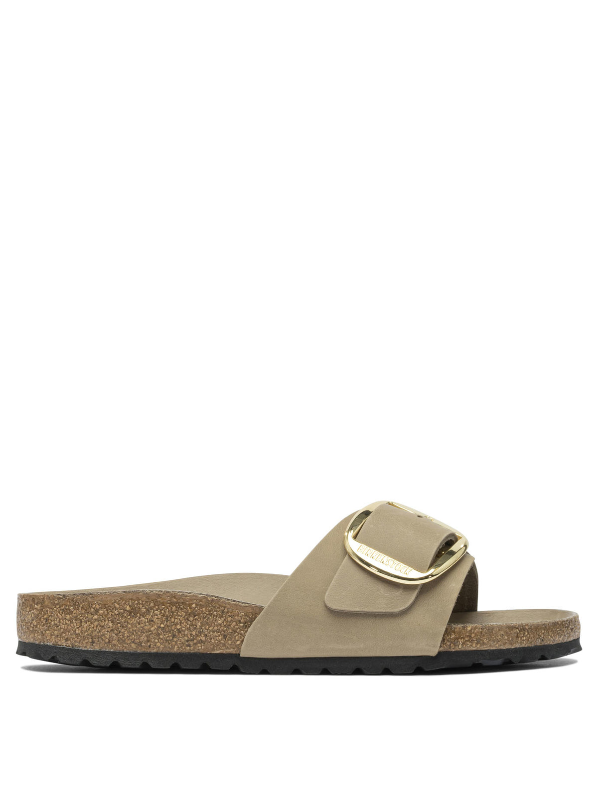 Birkenstock "Madrid Big Buckle" Slides - Brown