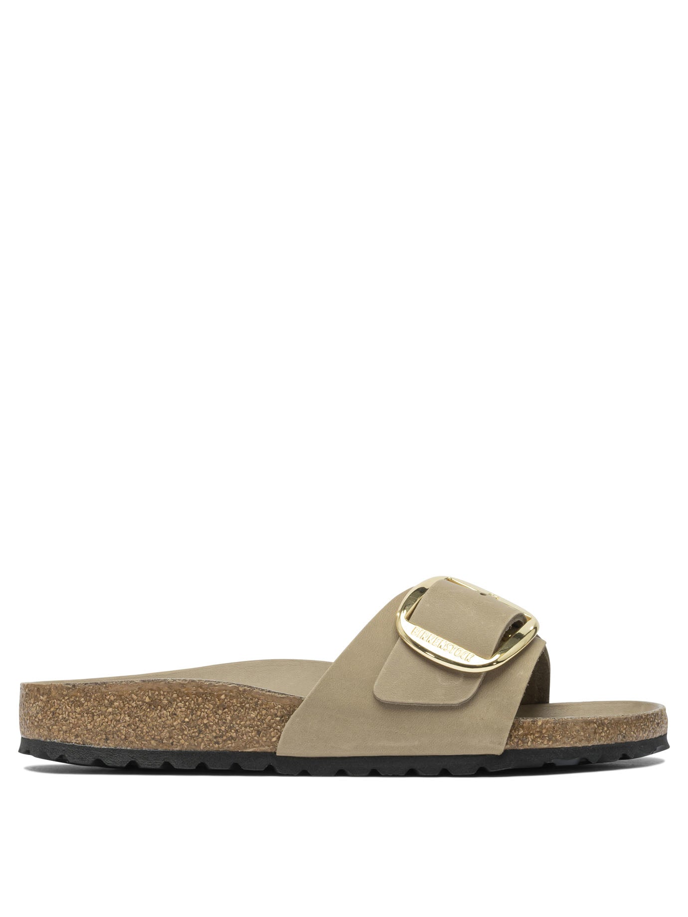 Birkenstock "Madrid Big Buckle" Slides - Brown