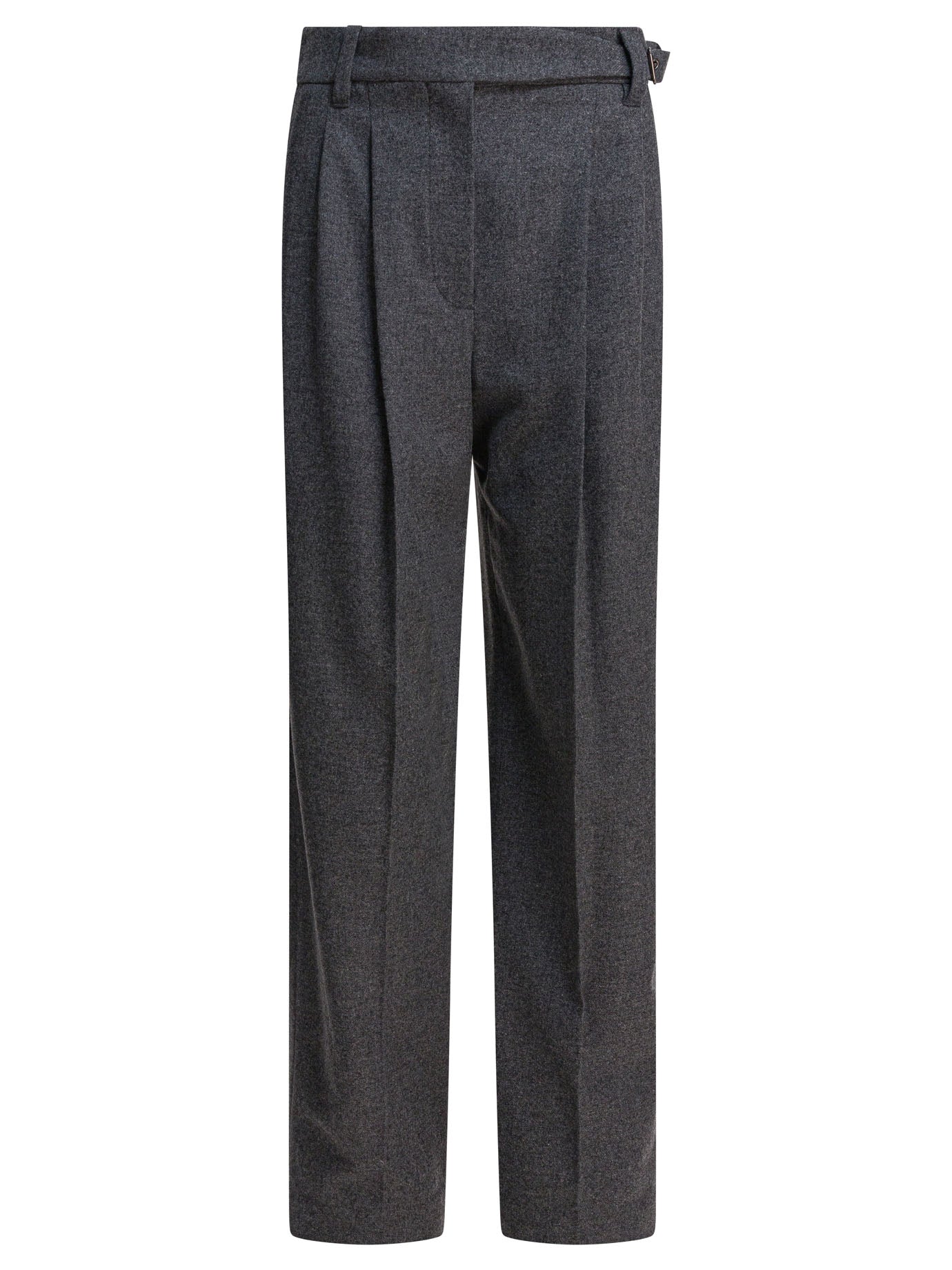 Brunello Cucinelli Wool pants with belt - Grey